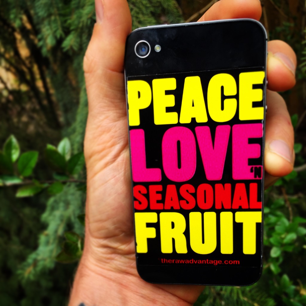 peace love n seasonal fruit-smart-phone-sticker