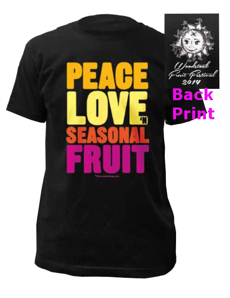 guys peace love n seasonal fruit t shirt