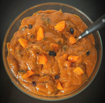 Chocolate persimmon pudding