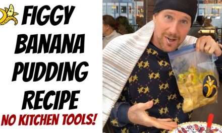 Figgy Banana Pudding, No Kitchen Tools!