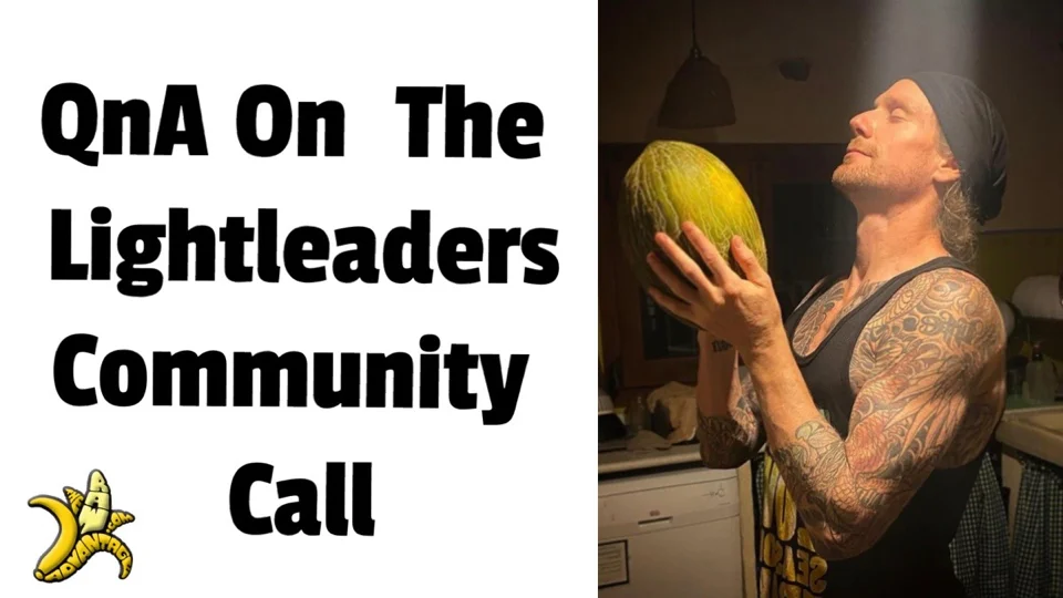 The Lightleaders Community Call on Oct 24th, 2023. In The Ligthleaders Community Call we go into various topics around the raw food diet, athletics, detoxification, urine therapy, and more!