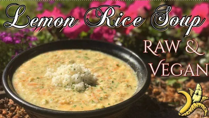 Lemon Rice Soup Raw Vegan
