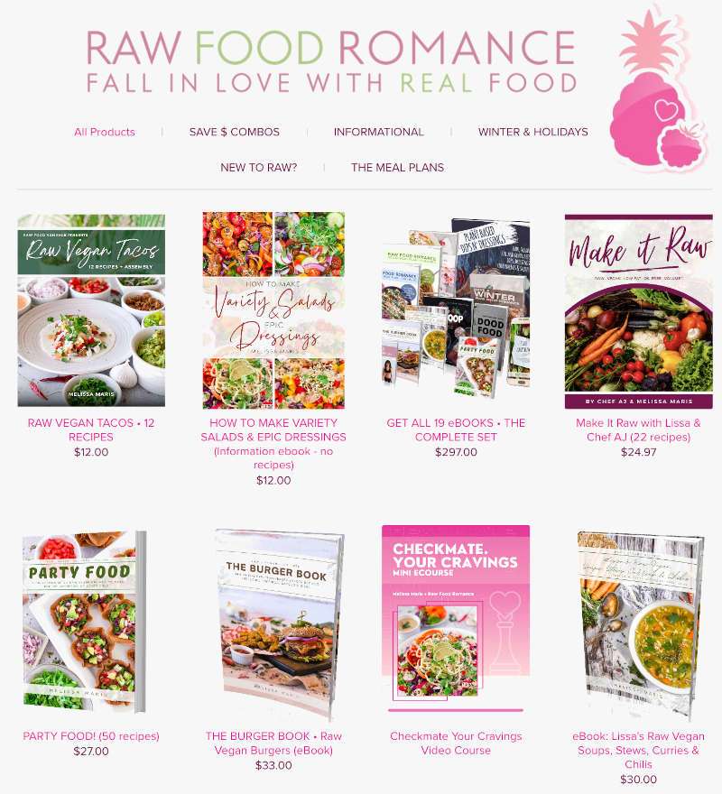 Lissa Raw Food Romance books