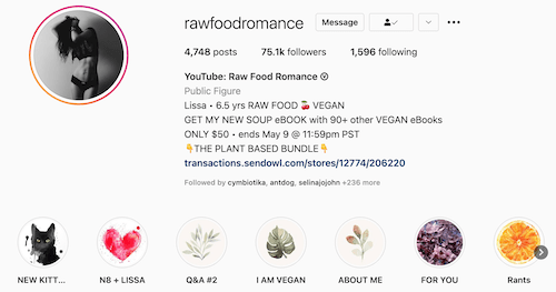Lissa Raw Food Romance instagram