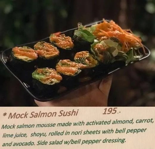 Raw Restaurant Review | Rasayana in Bangkok 3 Mock Salmon Sushi