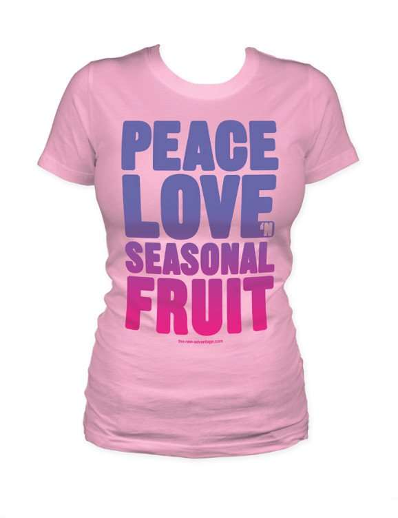Pink Peace love n Seasonal Fruit T shirt