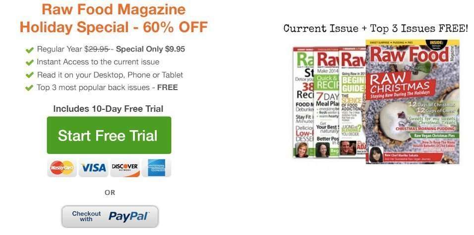 Raw Food Magazine Holiday Offer