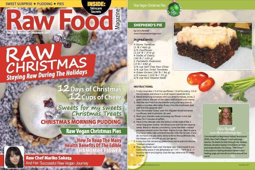 Raw Food Magazine nov dec 2017 shepherds pie 2