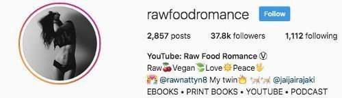 Raw Food Romance Instagram
