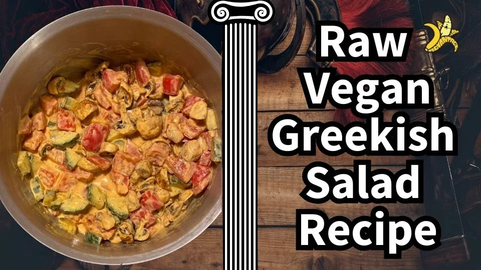 raw vegan greekish salad recipe