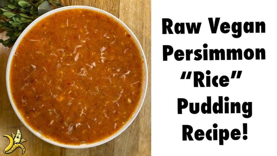 Raw Vegan Persimmon rice pudding recipe