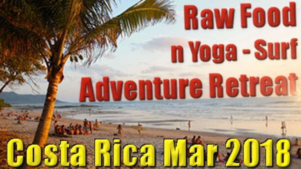 Raw food yoga surf adventure retreat 2018