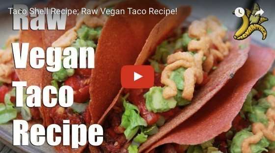 Raw vegan taco shells
