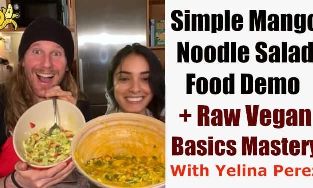 Simple Mango Noodle Salad Food Demo + Raw Vegan Basics Mastery With Yelina Perez
