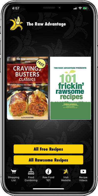 The Raw Advantage Raw Recipes App Cover
