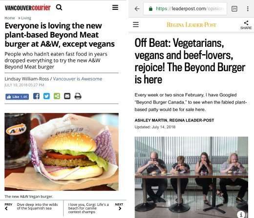 aw vegan burger headlines