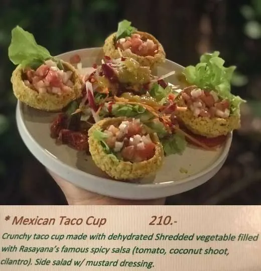 Raw Restaurant Review | Rasayana in Bangkok 2 mexican taco cup