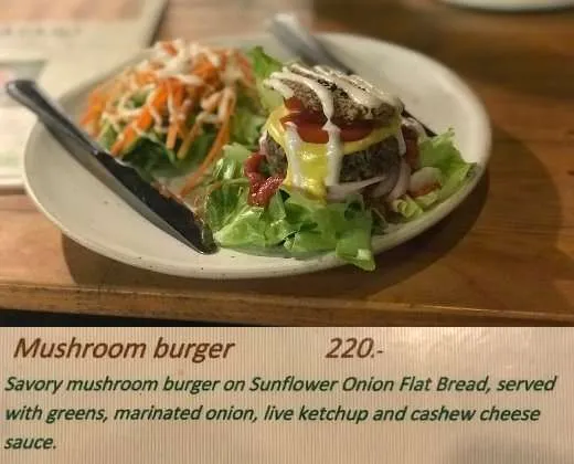 Raw Restaurant Review | Rasayana in Bangkok 4 mushroom burger