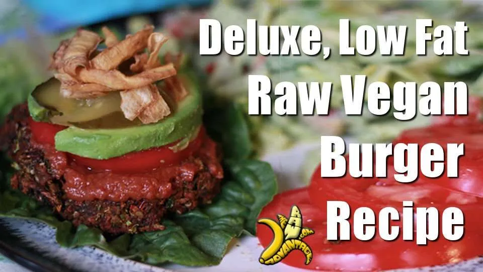 Deluxe Low Fat Raw Vegan Burger Recipe!