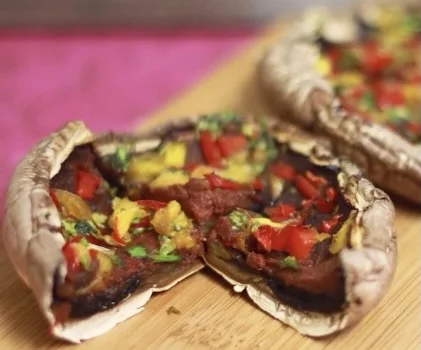 retreat treats perfect portabello pizzas