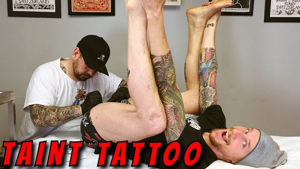 Getting armpit tattoos of the two stinkiest fruits in the world! 3 taint perinium tattoo