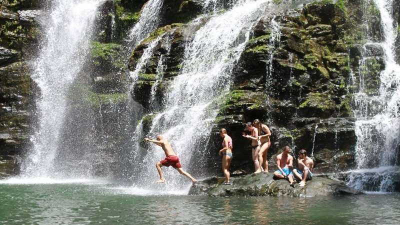waterfall jump costa rica